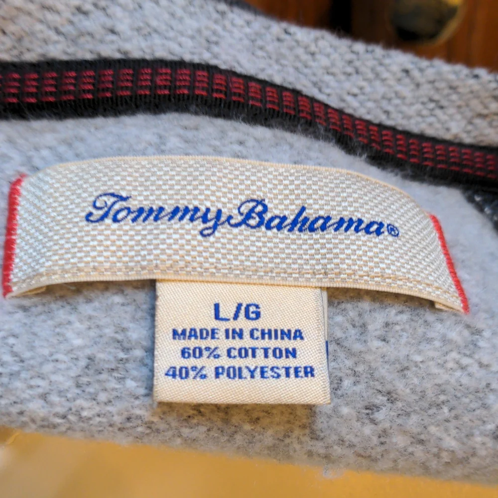 Tommy Bahama gray pullover